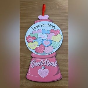 Valentine Gumball Machine Hanging Wall Decor